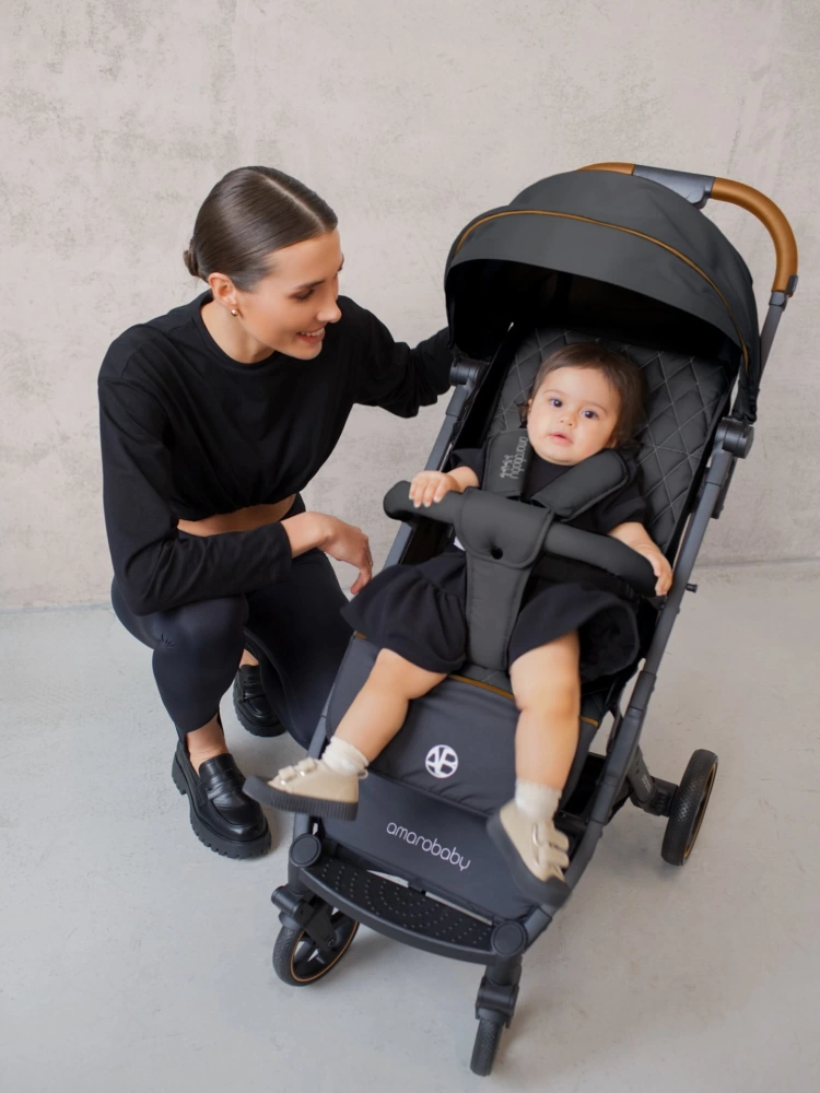 Коляска прогулочная Amarobaby, Airy, чёрный