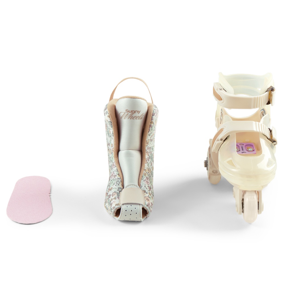 Happy Baby Раздвижные роликовые коньки детские SUNNY WHEELS, beige, M (30-33)