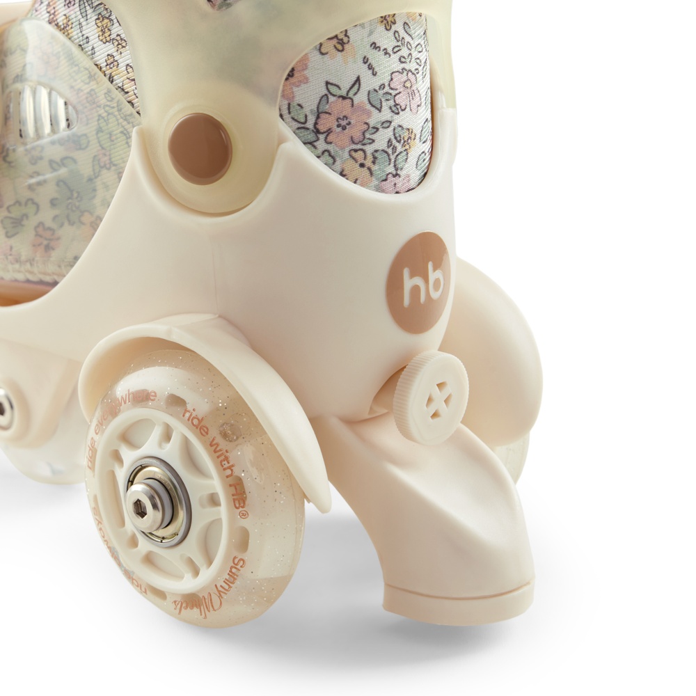 Happy Baby Раздвижные роликовые коньки детские SUNNY WHEELS, beige, M (30-33)