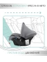 Автокресло детское AMAROBABY Baby comfort, группа 0+, (серый/чёрный)