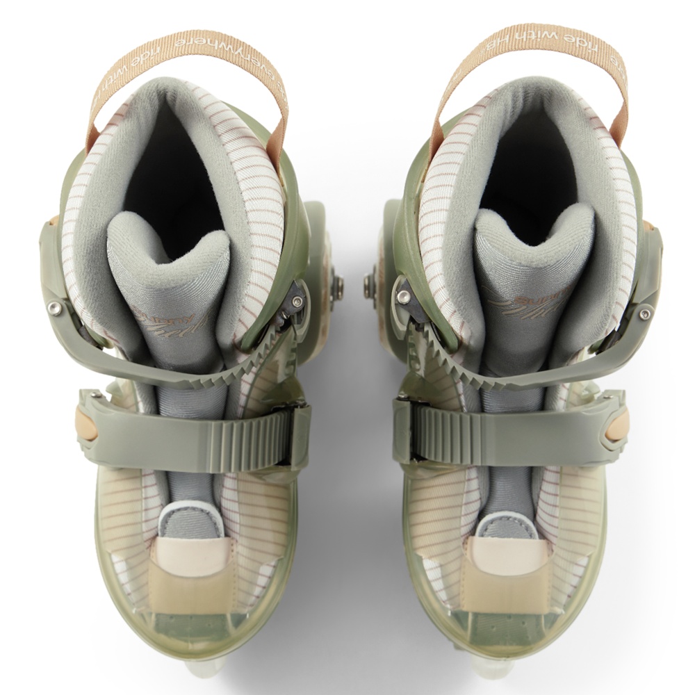 Happy Baby Раздвижные роликовые коньки детские SUNNY WHEELS, olive, M (30-33)