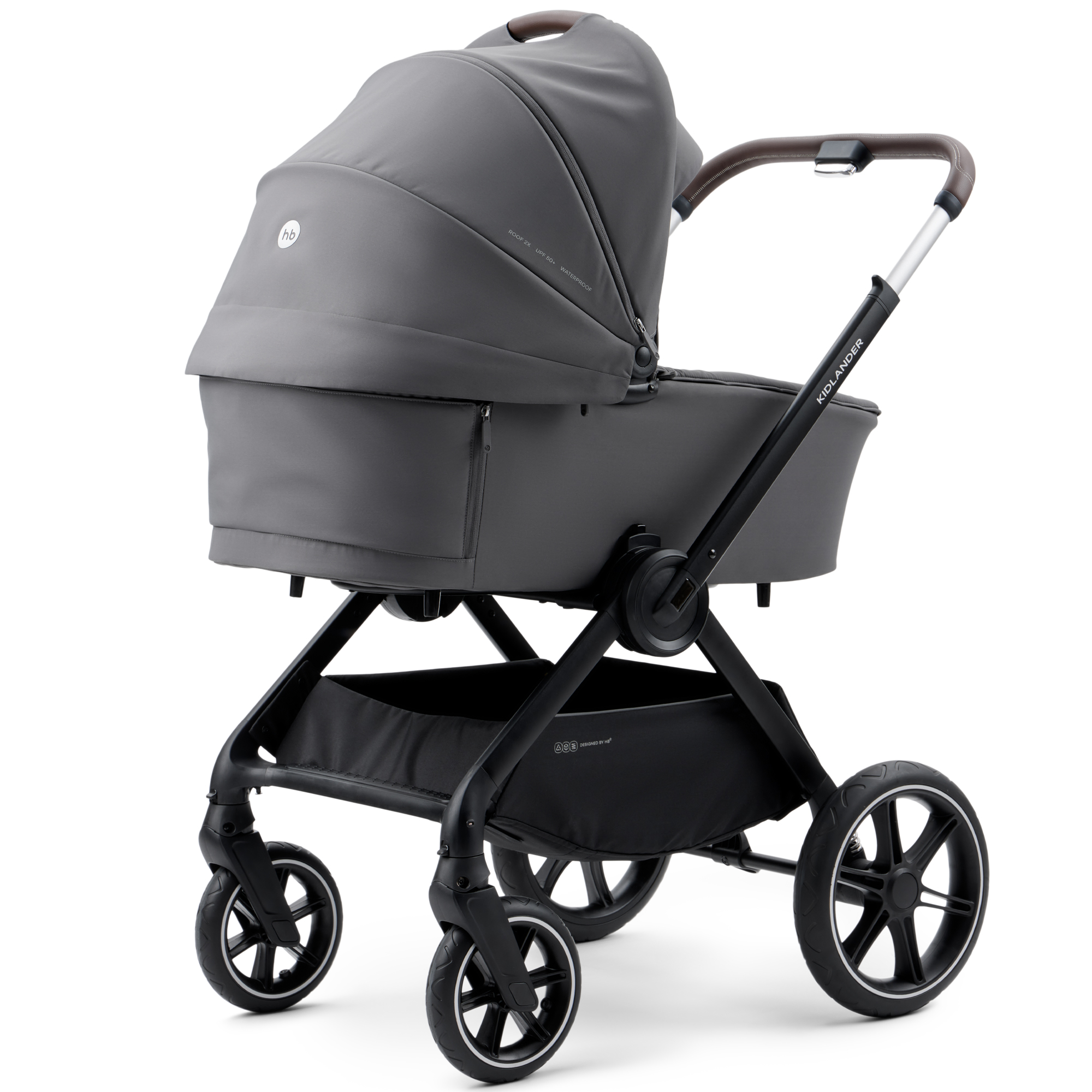 Happy Baby Коляска 2 в 1 KIDLANDER, dark grey