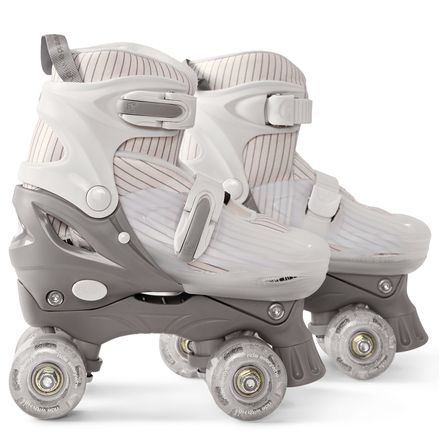Happy Baby Ролики-коньки 3в1 детские SKROLLS, milky, size S