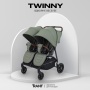 Коляска детская для близнецов RANT "Twinny" RA151 Olive