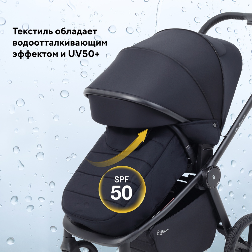 Коляска детская RANT "FLEX Therm" (2в1) RA112 Midnight Black