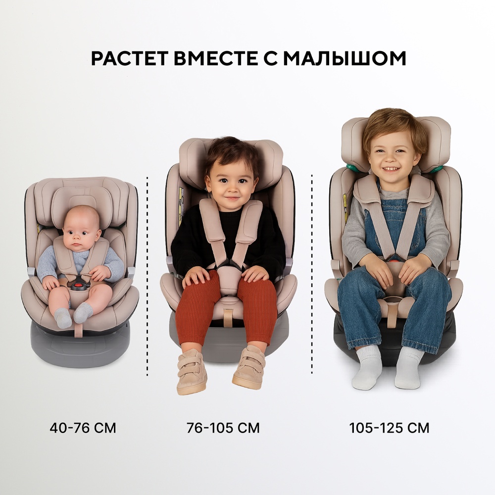 Автокресло RANT AY969 "ASTER MAX" Graphite (40-125см) (без базы)