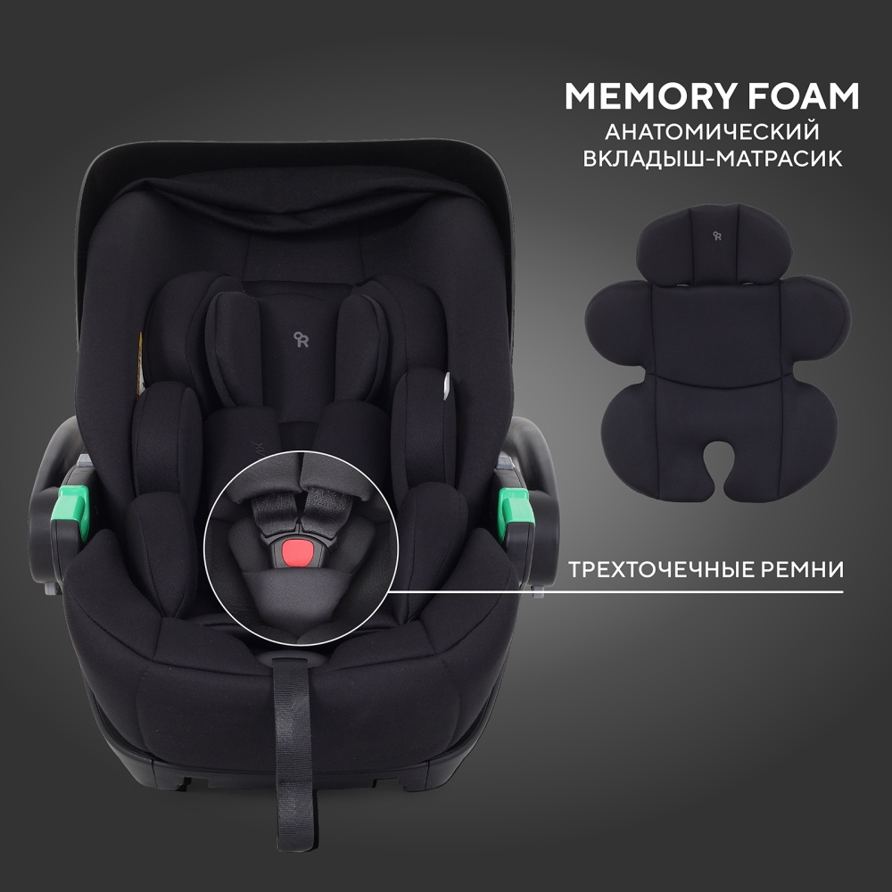 Автокресло RANT KBH602 "EVOMAX" Black (40-87см)