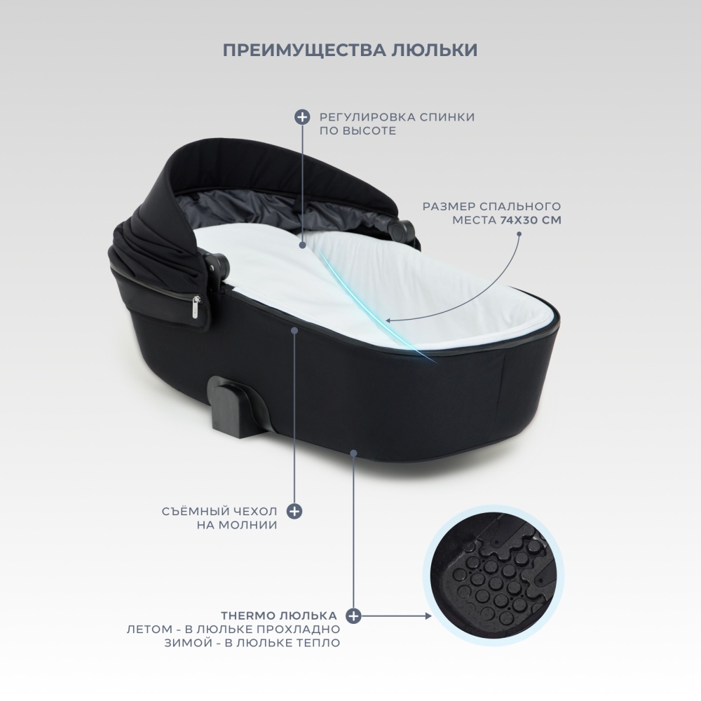 Коляска детская RANT "TEO soft" (2в1) RA121 Black