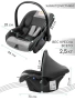 Автокресло детское AMAROBABY Baby comfort, группа 0+, (серый)