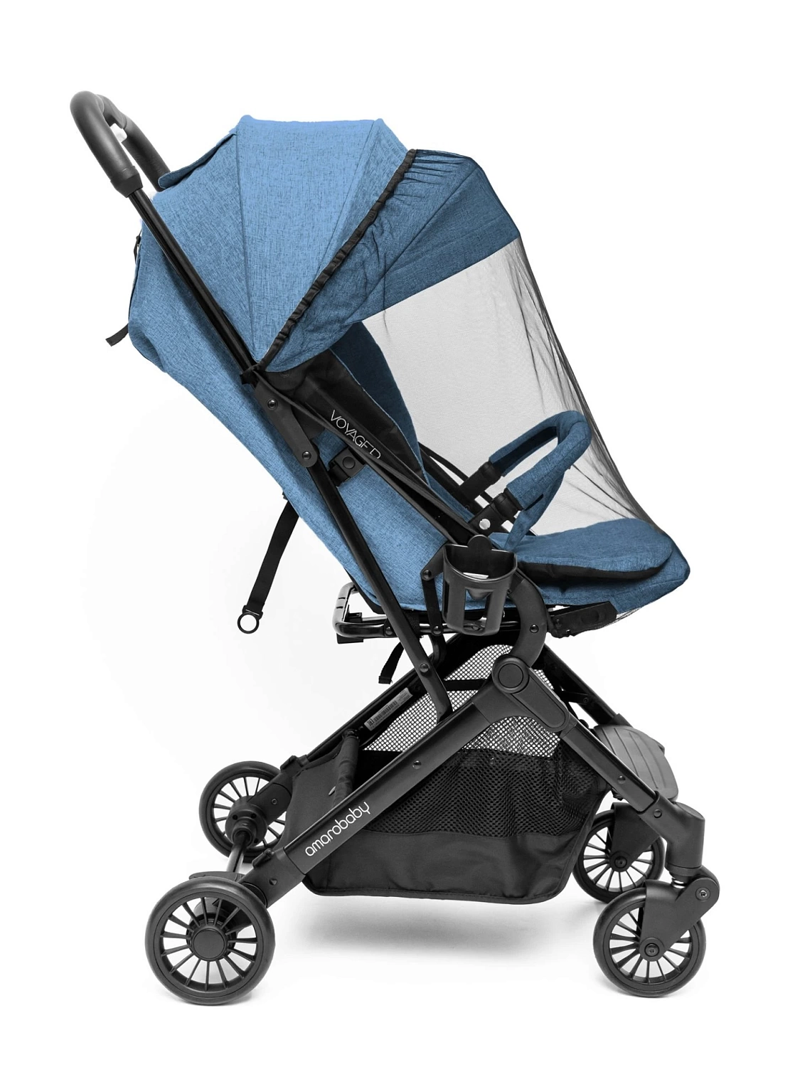 Коляска прогулочная AMAROBABY VOYAGER, синий