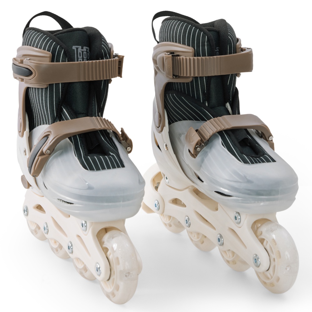 Happy Baby Ролики-коньки 3в1 детские SKROLLS, brown, size M