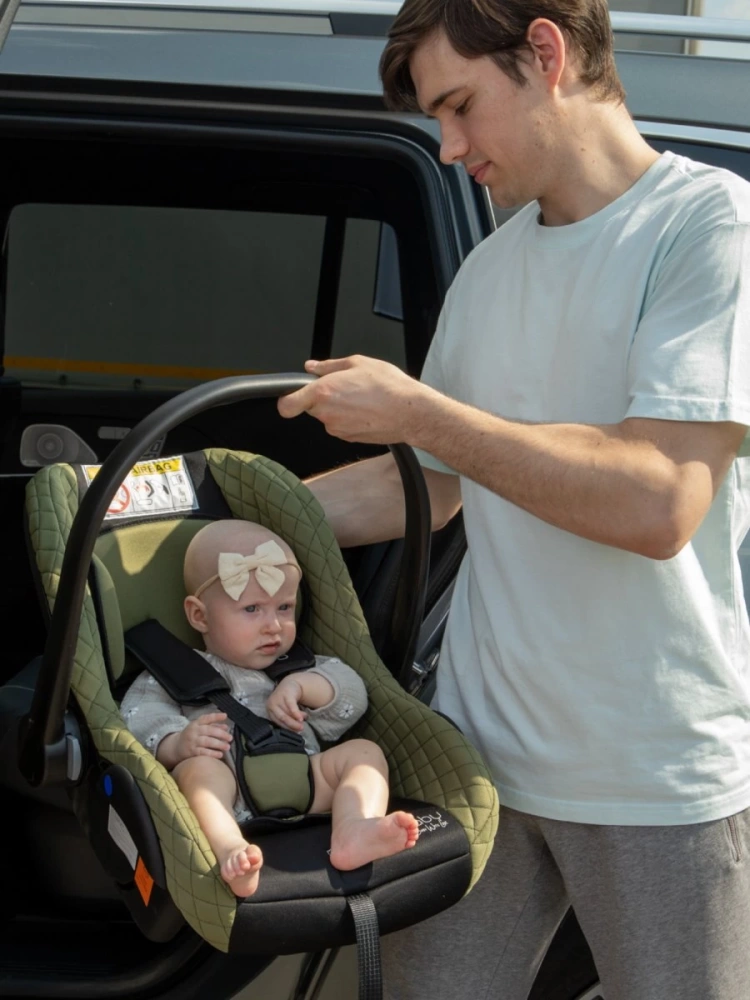 Автокресло детское AMAROBABY Baby comfort, группа 0+, (светло-бежевый)